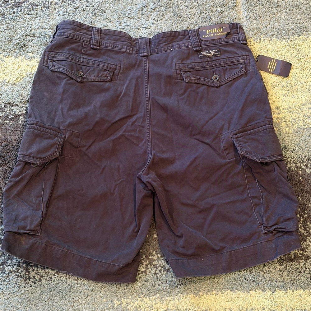NWT Polo Ralph Lauren Cargo Shorts Classic Polo Chino Navy Blue Men's 40 Outdoor - Picture 12 of 13